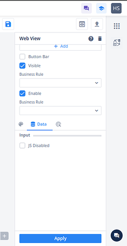 JS Disabled Option in Data Properties